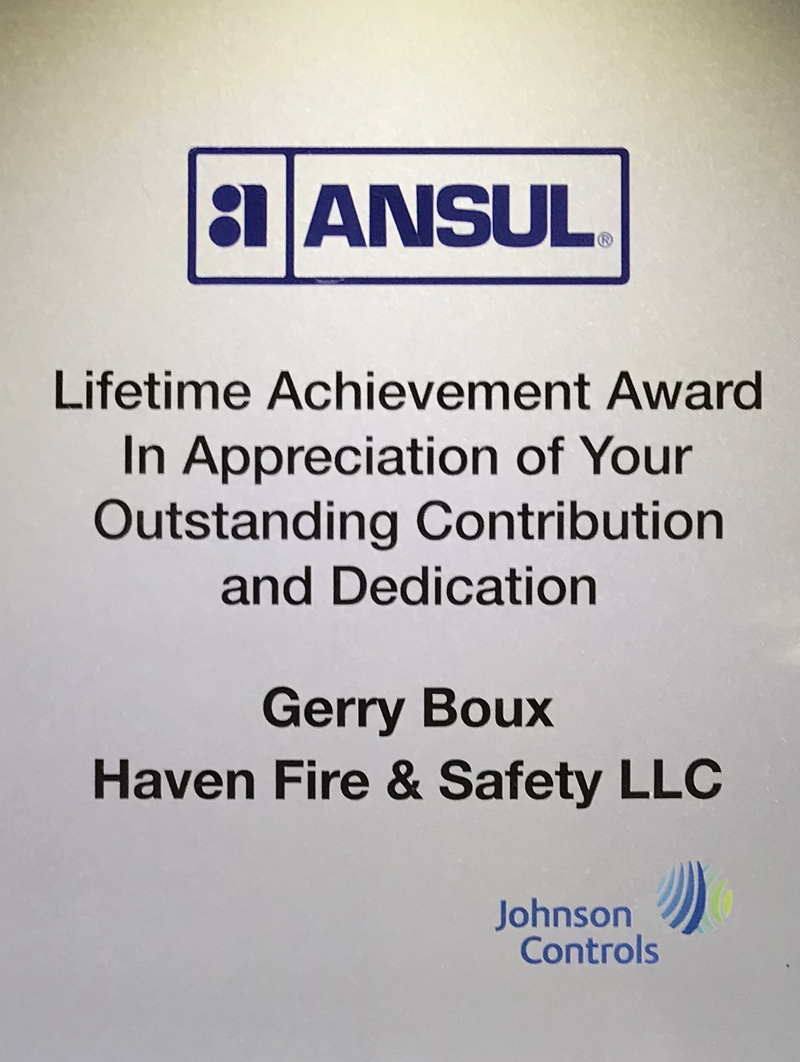 Ansul Lifetime Achievement Award